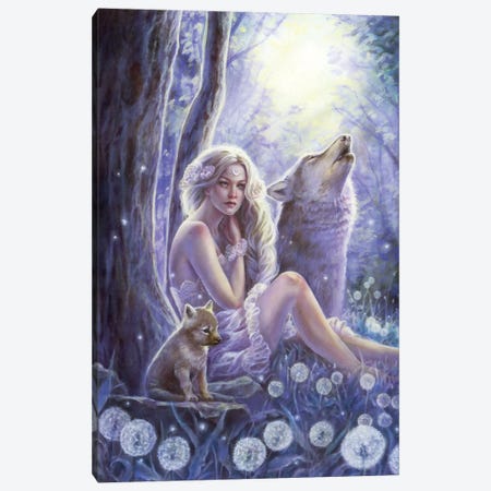 Wolf Princess Canvas Print #SFH63} by Selina Fenech Art Print