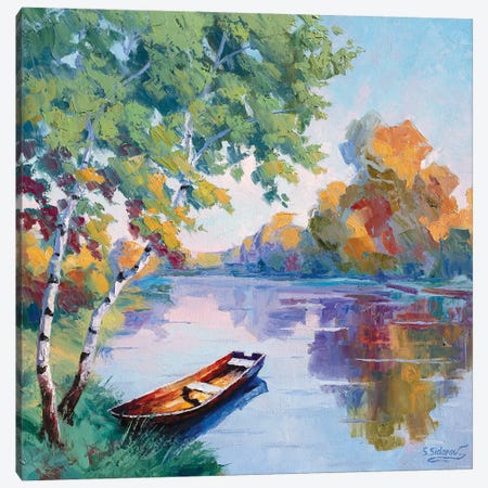 Solitary Pond Canvas Print #SFI101} by Sidorov Fine Art Art Print