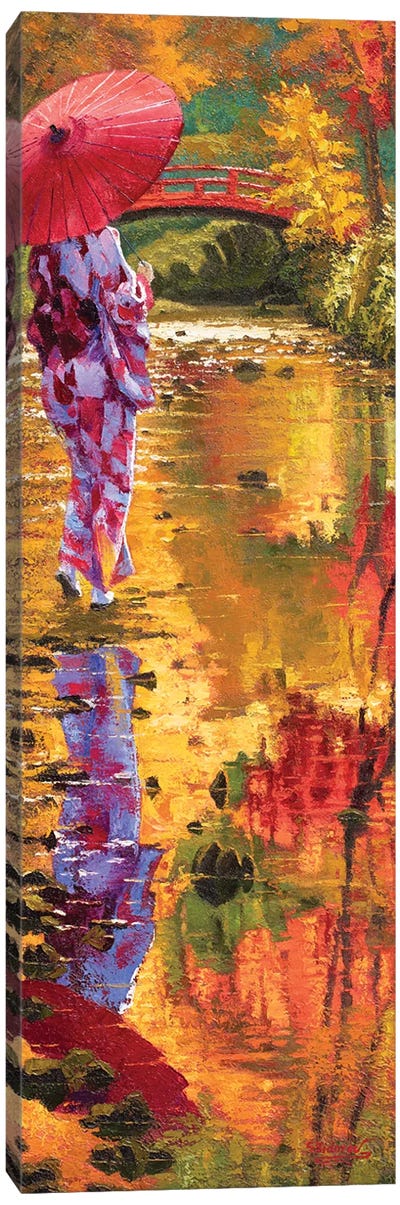 Crimson Parasol Canvas Art Print - Sidorov Fine Art