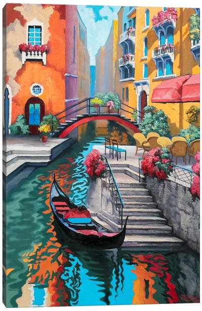 Venice. Quiet Joyful Day. Canvas Art Print - Stairs & Staircases