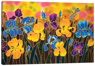 Iris Garden Canvas Art Print - Iris Art