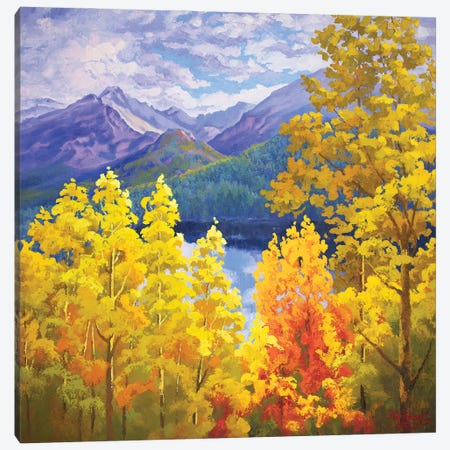 Long Peak Colorado Fall Canvas Print #SFI20} by Sidorov Fine Art Canvas Wall Art