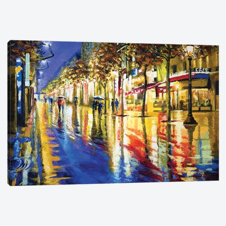 Parisian Night Glow  Canvas Print #SFI26} by Sidorov Fine Art Canvas Print