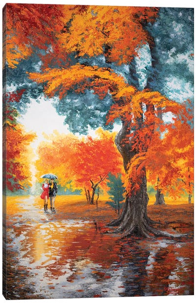 Red Hot Autumn Canvas Art Print - Sidorov Fine Art