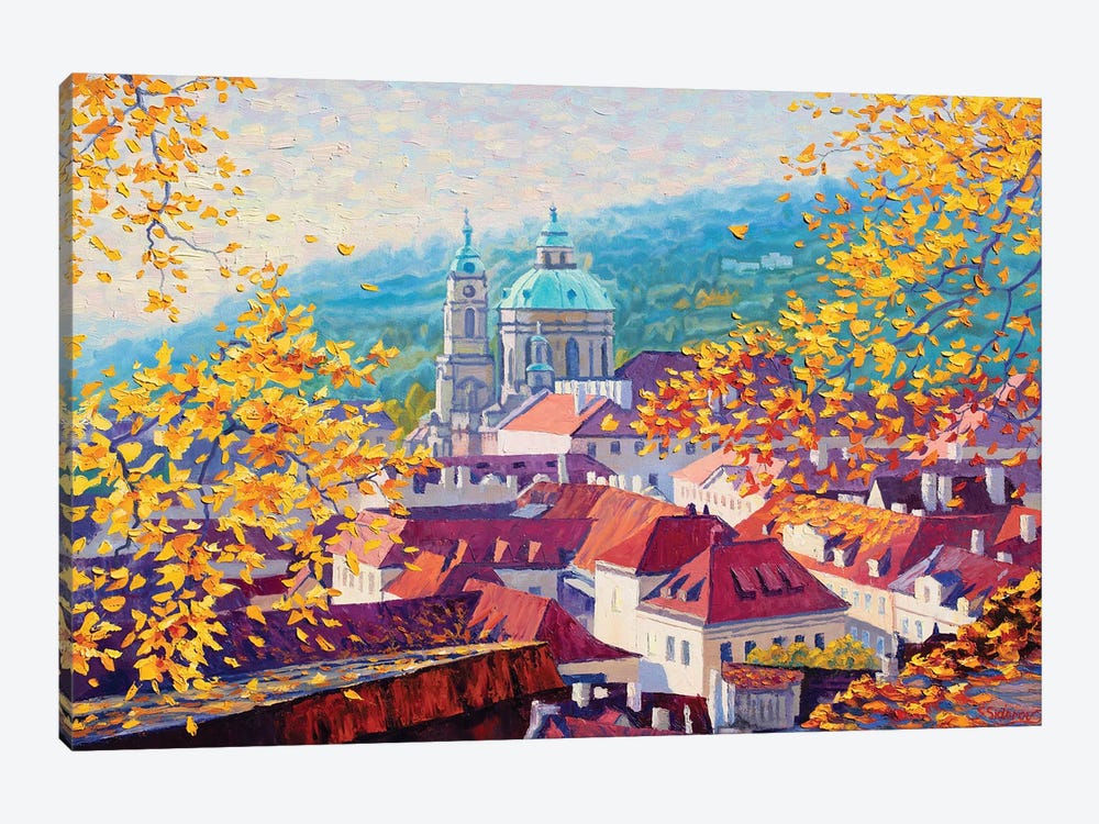 Autumn Morning In Prague by Sidorov Fine Art 1-piece Canvas Print