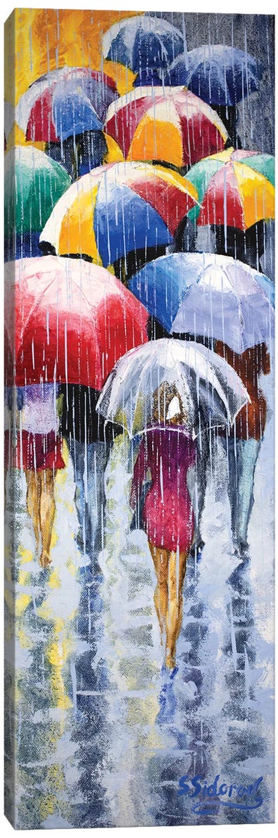 Romantic Umbrellas Canvas Art Print - Sidorov Fine Art