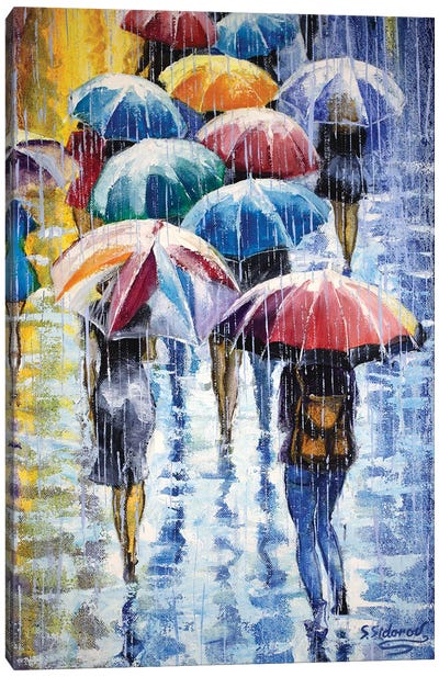 Under The Rain Canvas Art Print - Sidorov Fine Art