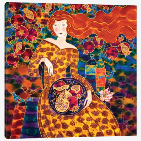 Pomegranate Harvest Time. Canvas Print #SFI67} by Sidorov Fine Art Canvas Print