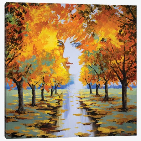 Autumn Goddess  Canvas Print #SFI6} by Sidorov Fine Art Canvas Art
