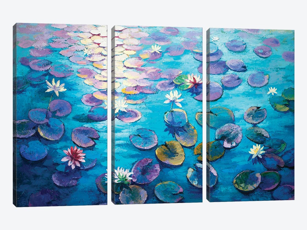 Lilac Lillie. by Sidorov Fine Art 3-piece Canvas Art Print