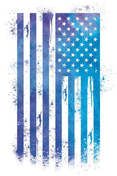 Kids Educational Art: Swimming Sports Flag by 5by5collective