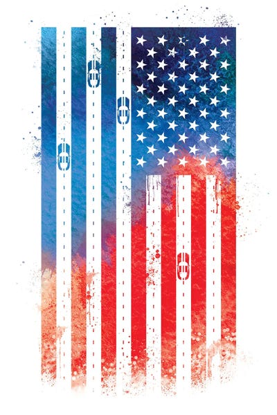 American Flags: Auto Racing Sports Flag by 5by5collective