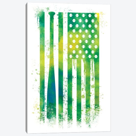Baseball Sports Flag Canvas Print #SFL2} by 5by5collective Canvas Artwork