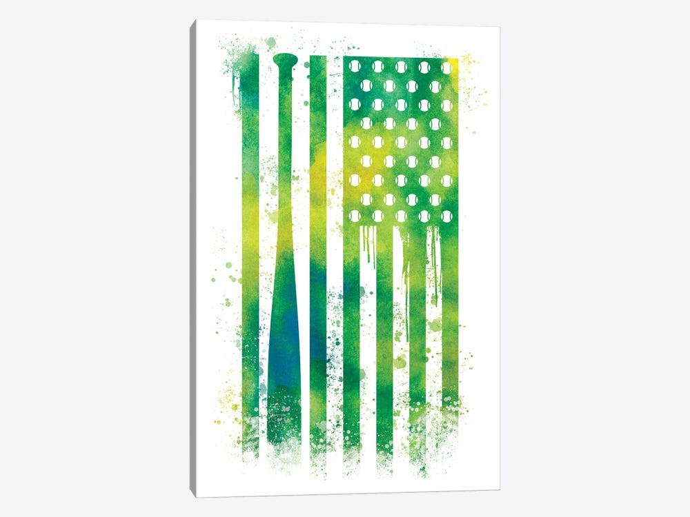 Baseball Sports Flag by 5by5collective 1-piece Canvas Print