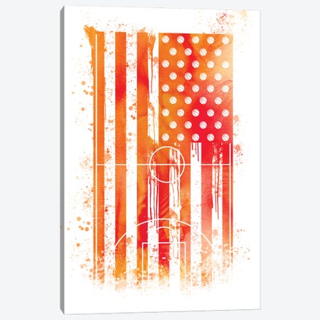 Basketball Sports Flag Canvas Print #SFL3} by 5by5collective Canvas Artwork