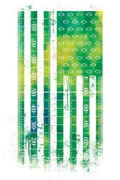 Kids Educational Art: Football Sports Flag by 5by5collective