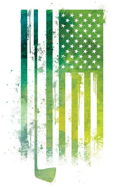 Kids Educational Art: Golf Sports Flag by 5by5collective