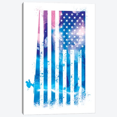 Skiing Sports Flag Canvas Print #SFL7} by 5by5collective Art Print