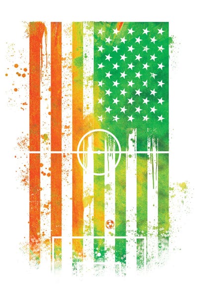 Kids Sports Art: Soccer Sports Flag by 5by5collective
