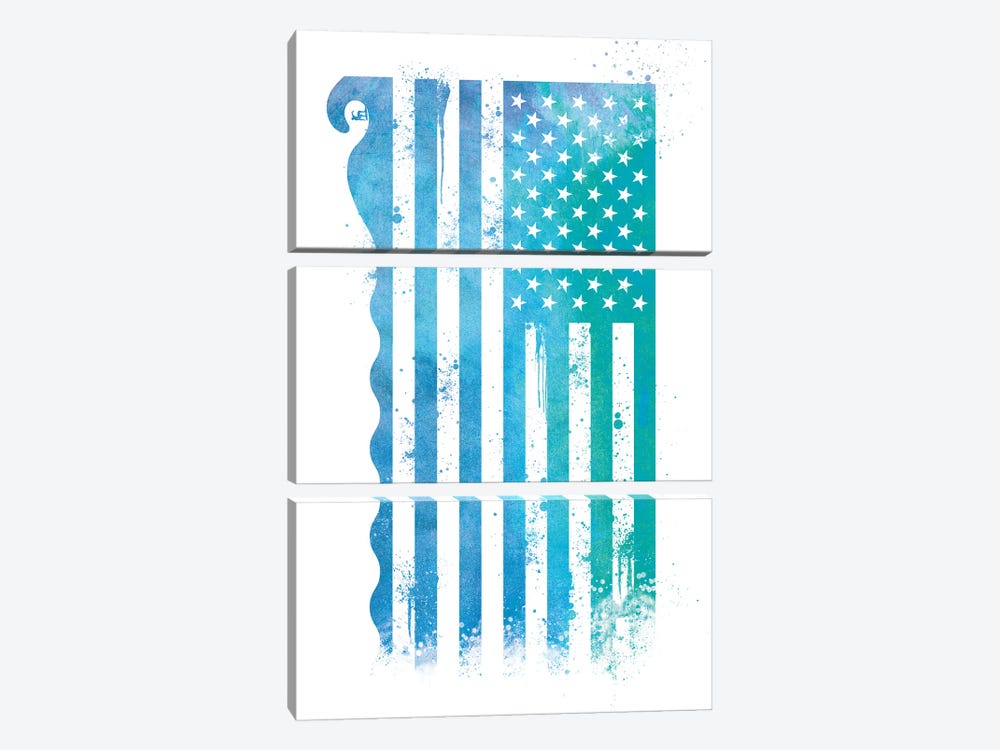 Surfing Sports Flag by 5by5collective 3-piece Canvas Art