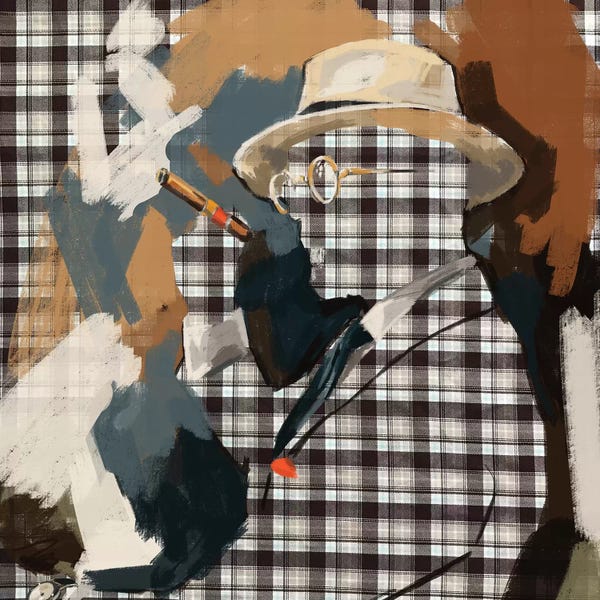 Men's Fashion: Cigar Lounge In Tartan by Sunflowerman