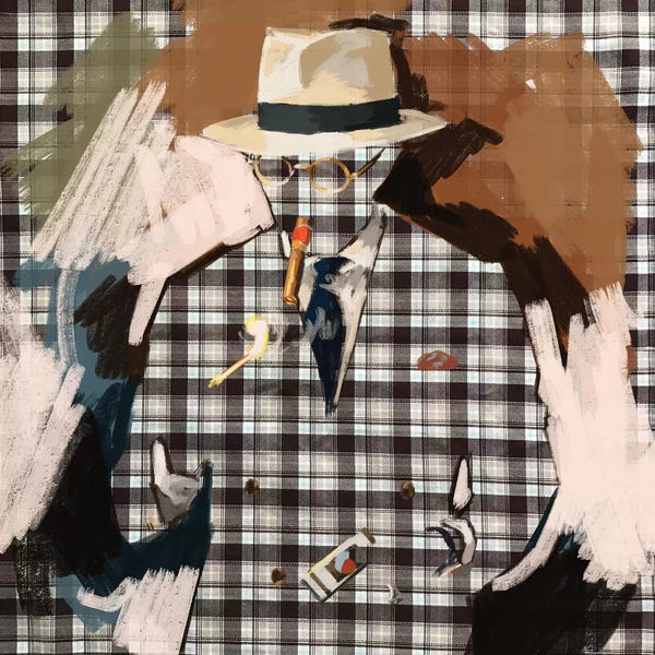 Grandpa Chic: Lighting Up In Tartan by Sunflowerman