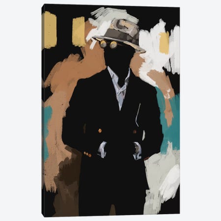New Suit In Black Canvas Print #SFM107} by Sunflowerman Canvas Print