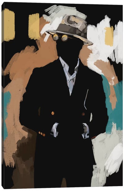 New Suit In Black Canvas Art Print - Homme at Home