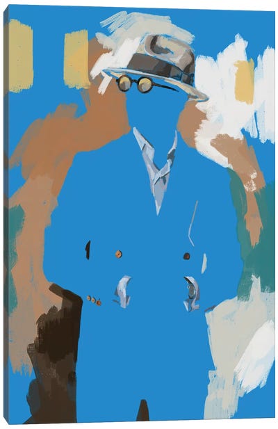 New Suit In Blue Canvas Art Print - Sunflowerman