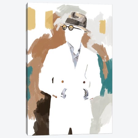 New Suit In White Canvas Print #SFM109} by Sunflowerman Canvas Artwork
