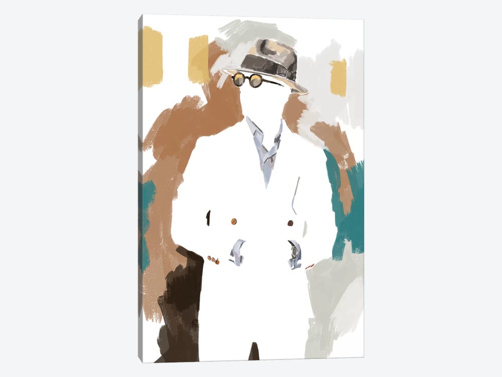 New Suit In White by Sunflowerman 1-piece Canvas Artwork