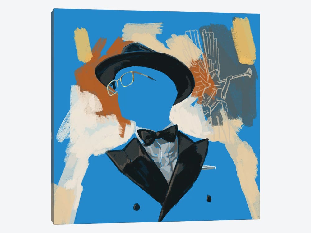 Operatic Blue by Sunflowerman 1-piece Art Print