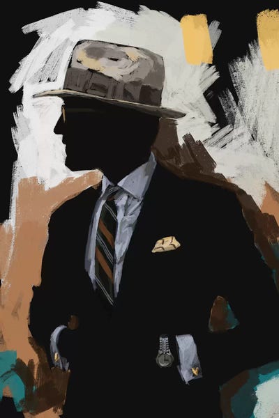 Vintage Menswear In Black by Sunflowerman framed wall art