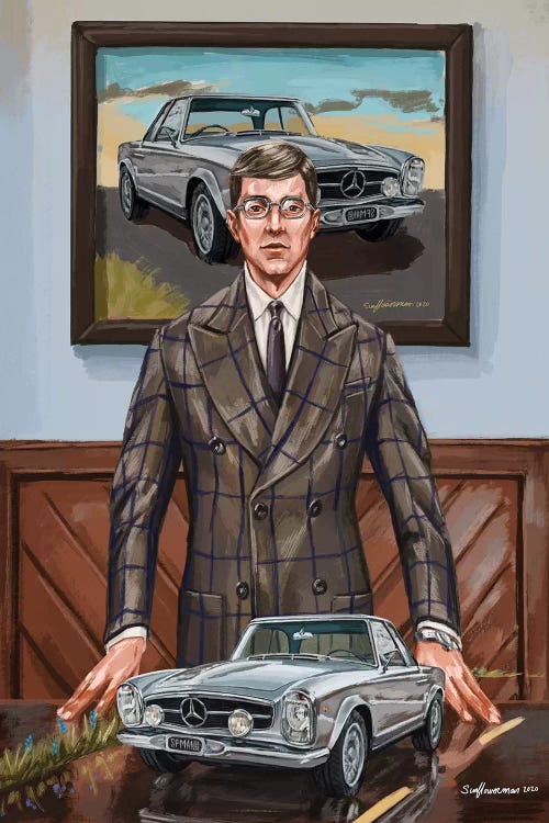 Day In The Studio. Vintage Car. by Sunflowerman wall art