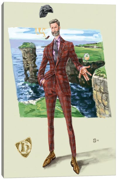 Highland Park Man Canvas Art Print - Men's Fashion Art