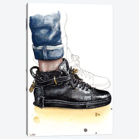 Buscemi Sneaker Canvas Print #SFM28} by Sunflowerman Canvas Art