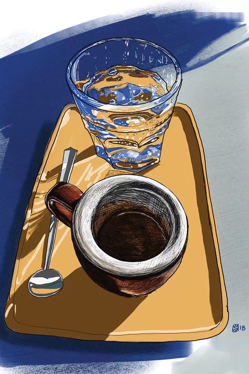 Coffee Folk by Sunflowerman wall art