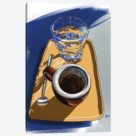 Coffee Folk Canvas Print #SFM30} by Sunflowerman Canvas Art Print