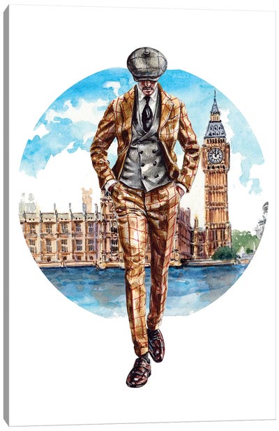 The London Man Canvas Art Print - Sophisticated Dad