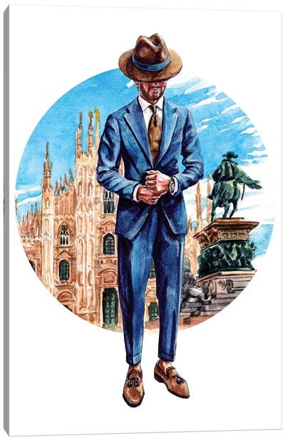 The Milano Man Canvas Art Print - Milan Art