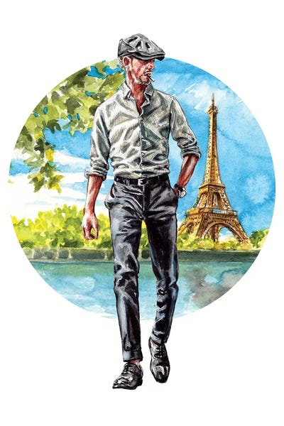 The Parisian Man by Sunflowerman canvas print