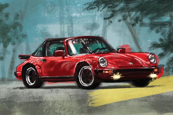 Porsche: Porsche Air Cooled Red by Sunflowerman
