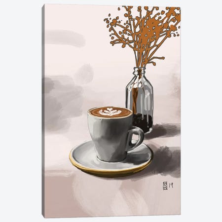 Latte And Shrub Canvas Print #SFM71} by Sunflowerman Canvas Art Print