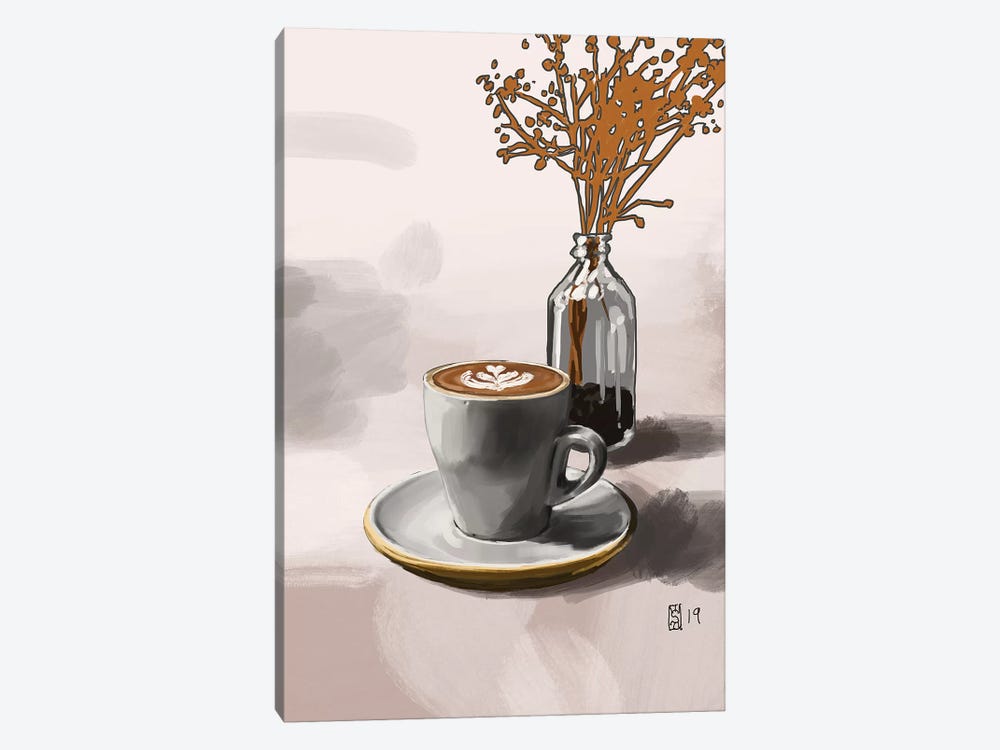 Latte And Shrub by Sunflowerman 1-piece Canvas Art Print