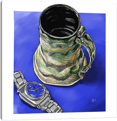 Watches And Coffee II Canvas Art Print - Sophisticated Dad