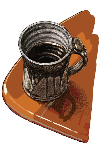 Coffee Mug is Life by Sunflowerman canvas print