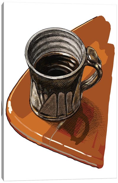 Coffee Mug is Life Canvas Art Print - Sunflowerman