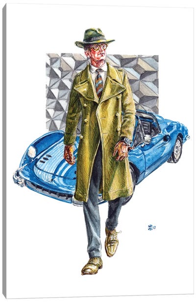The Gentleman Canvas Art Print - Porsche