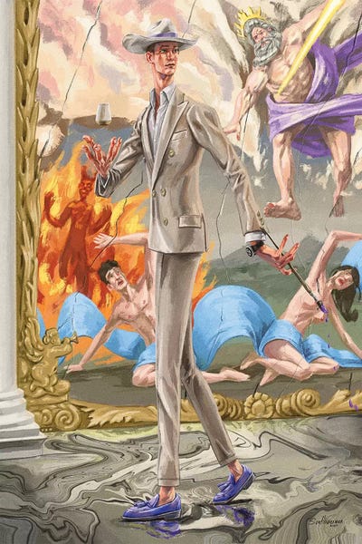 Men's Fashion: Absurdity Of The Gods. In Cream. by Sunflowerman