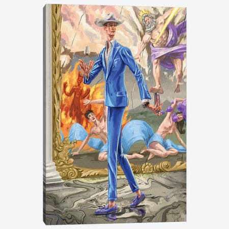 Absurdity Of The Gods. In Spray Paint. Canvas Print #SFM98} by Sunflowerman Canvas Print